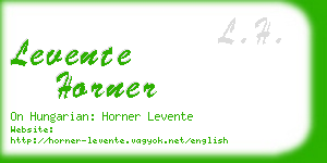 levente horner business card